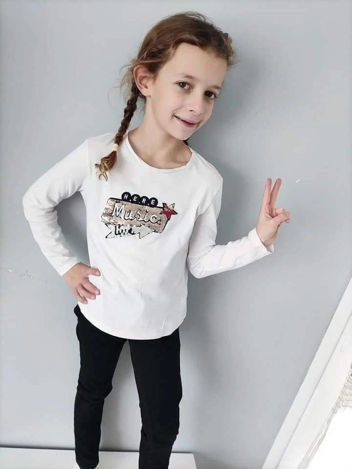 8 ans ensemble Teeshirt tape a l'oeil et pantalon jean denim &co